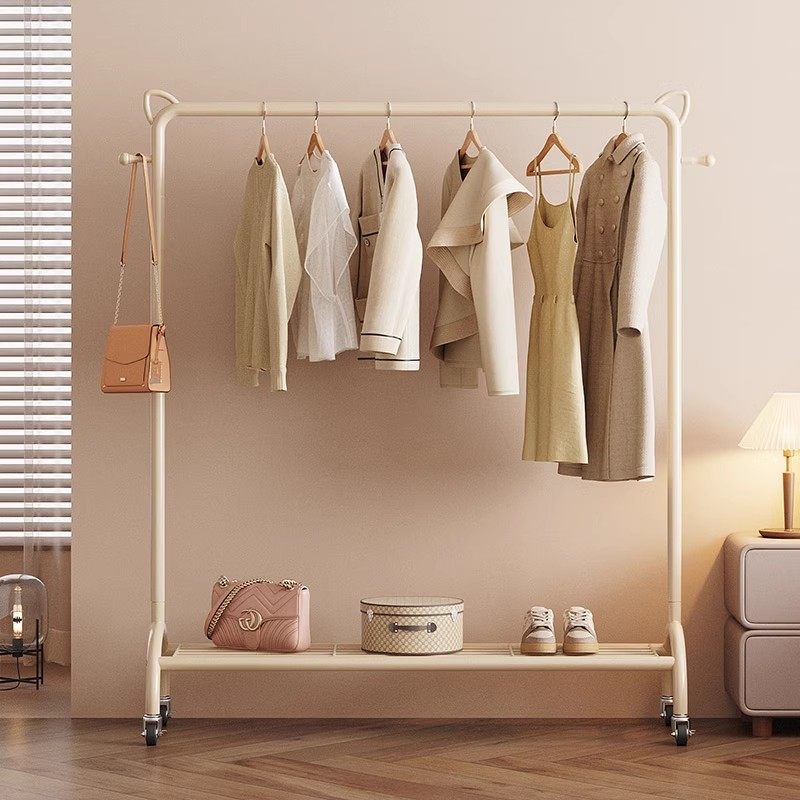 奶油风加粗！晾衣架落地室内