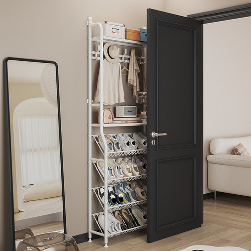 门后极窄不占空间！挂衣架置物架