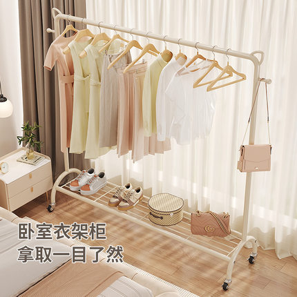 简易金属衣柜家用卧室宿舍租房组装铁艺衣橱挂衣架经济型结实耐用