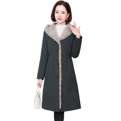 派克服女中长款中年妈妈