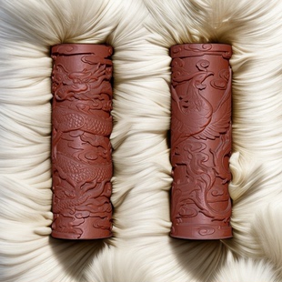 原创盘龙柱硅胶模具圆柱形龙形花纹蜡烛模具香薰石膏可定制模具