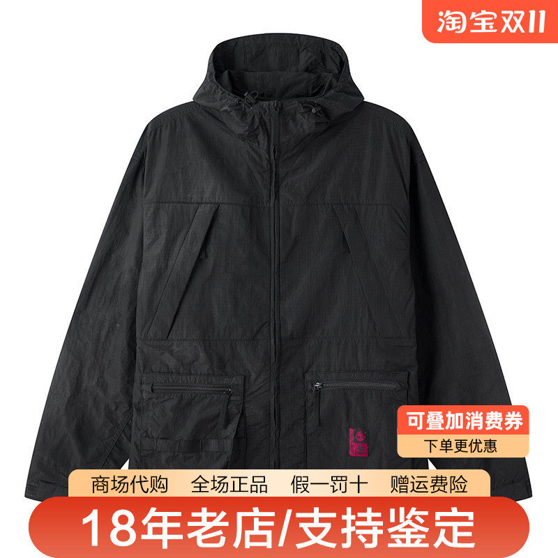 Timberland添柏岚男装户外轻薄透气格纹休闲连帽夹克风衣A668U
