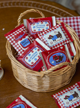 饼干包装袋雪花酥打包袋蔓越莓烘焙牛轧糖果花茶曲奇打包袋独立装