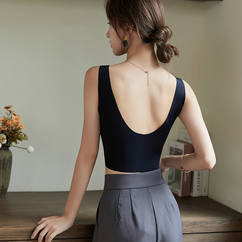 大U型美背冰丝吊带抹胸内衣胸罩