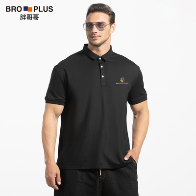 高端大码POLO衫男中年商务宽松