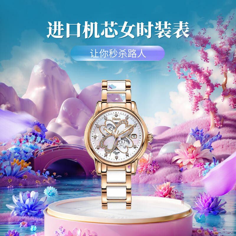 商务防水潮流简约韩版陶瓷腕表