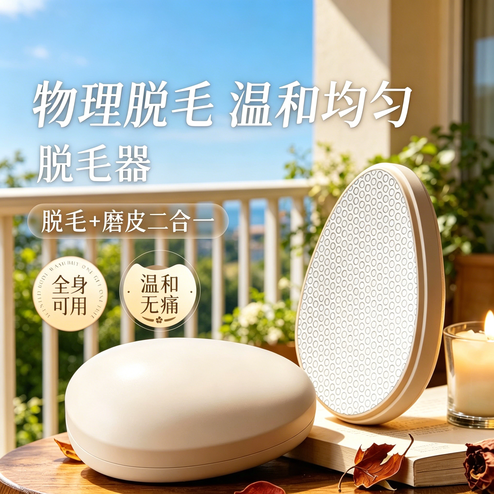 纳米玻璃脱毛器女生专用物理脱毛仪刮毛磨毛不伤皮肤无痛剃毛神器