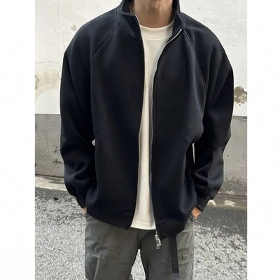 重磅立领卫衣开衫秋冬双拉链外套