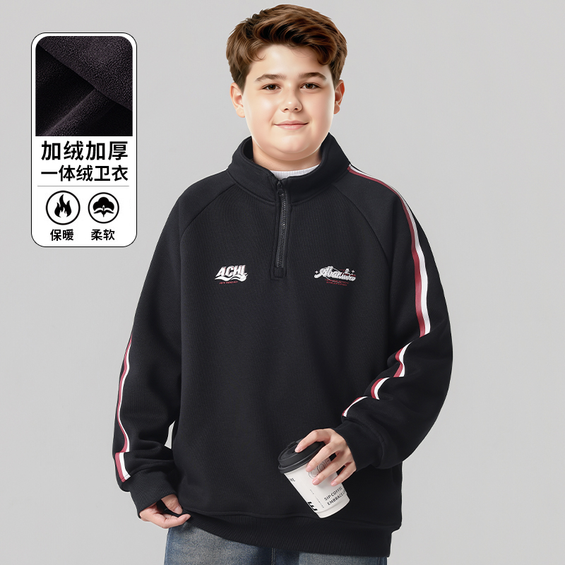 胖童装男童卫衣加绒加厚加肥加大