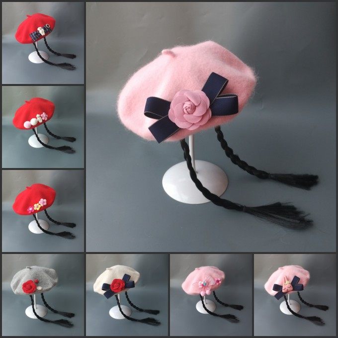 秋冬季儿童帽子假发帽女童宝宝帽子小孩帽124岁羊毛呢礼帽贝雷帽,童装/婴儿装/亲子装,帽子,淘宝优惠券,粉丝福利购,淘宝优惠卷