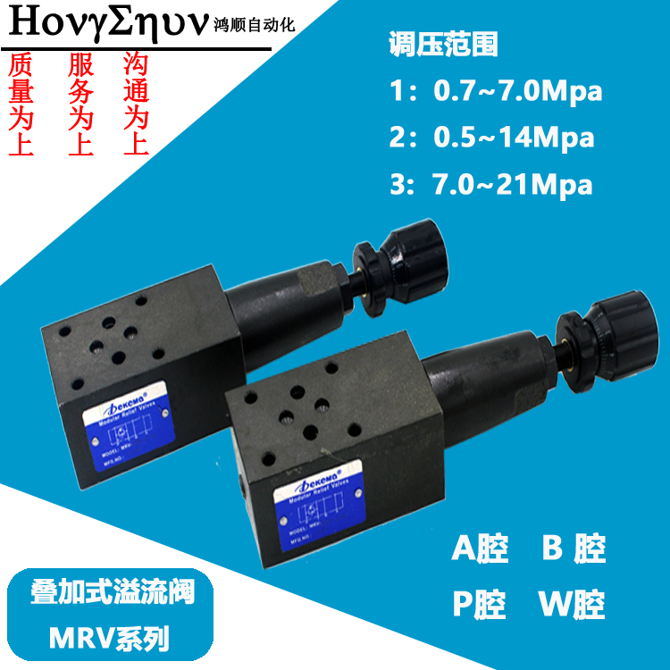 德克玛Dekema叠加溢流阀MRV-02A/B/P/W MRV-03A/B/P/W MRV-04/06
