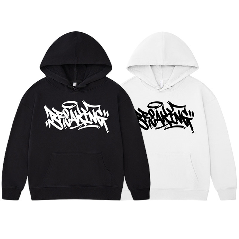 蜜丘琳街头休闲风涂鸦字母卫衣