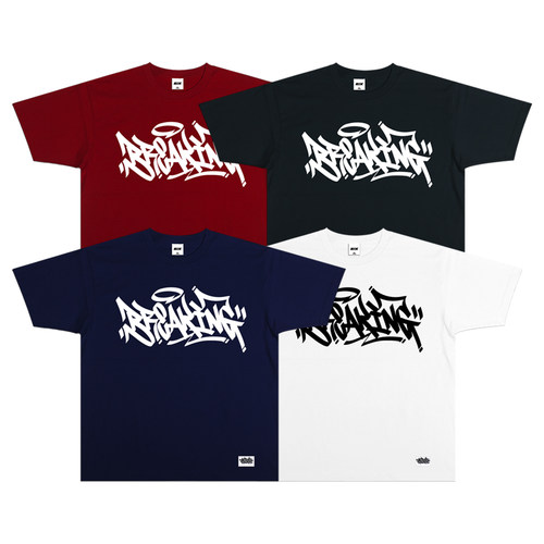 蜜丘琳涂鸦领口短袖嘻哈