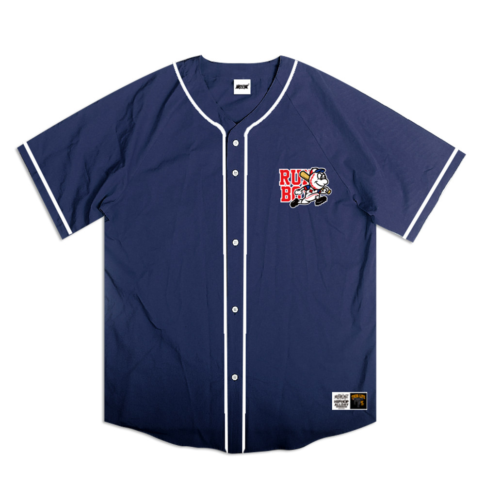 蜜丘琳新款棒球小子国潮棒球衫BBOY街舞学生嘻哈潮流宽松短袖球衫