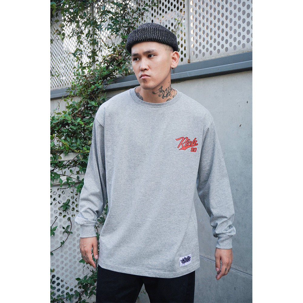 蜜丘琳国潮长袖rich街舞嘻哈hiphop bboy dancer舞者 小领口长袖