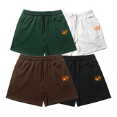 蜜丘琳新款 说唱潮流国潮街舞宽松运动短裤 HUSTLE嘻哈运动短裤 子