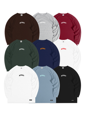 METRUST国潮小领口重磅长袖T恤衫 街头嘻哈街舞宽松说唱BBOY长袖