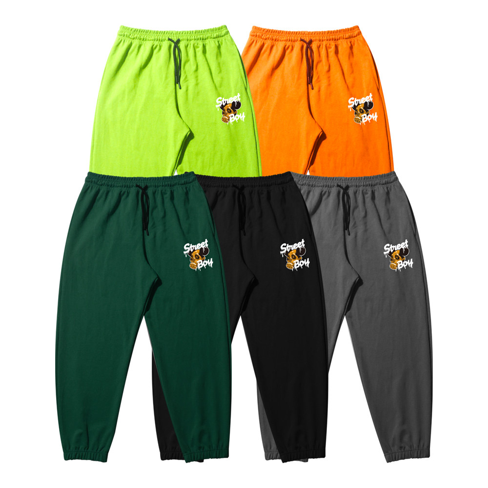 蜜丘琳国潮新款生化老鼠运动长裤子 美式街头嘻哈宽松四季款卫裤