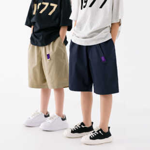 裤 儿童裤 夏炸街童装 男孩潮牌嘻哈短裤 子 五分休闲宽松中裤 男童工装