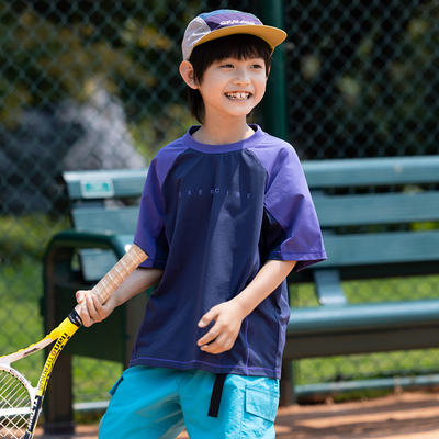 儿童运动速干短袖T恤衫抗紫外线