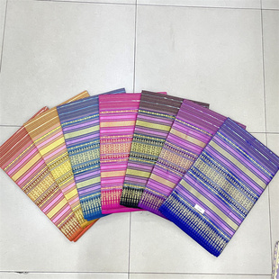 东南亚缅甸泰国民族风傣族提花服装面料布艺桌布 筒裙一片裙布料