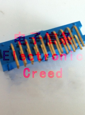 2.54MM DC3-20P简易牛角插座/蓝色/弯脚/ISP下载接口/JTAG插座