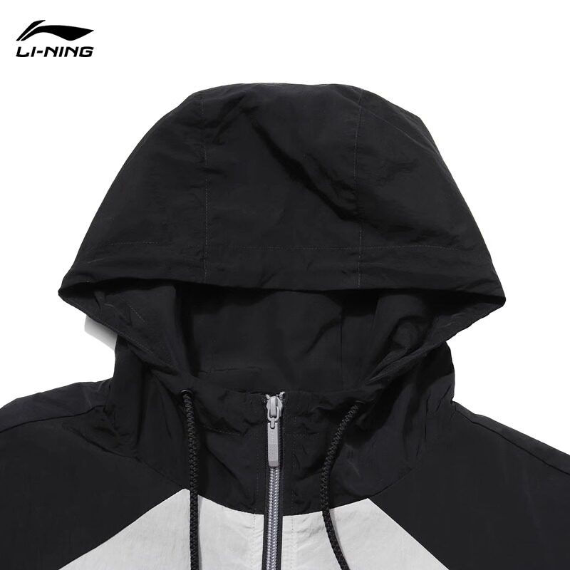 LI NING 스포츠 윈드 브레이커 남성 23 가을 겨울 새로운 웨이드 느슨한 얇은 캐주얼 후드 스포츠웨어 AFDR033