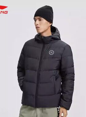 李宁羽绒服男冬季新款韦德短款防风保暖加厚外套休闲运动冬装上衣