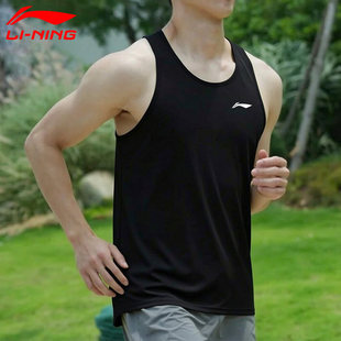 李宁背心男款速干无袖T恤夏季冰丝薄款跑步运动服健身马拉松篮球