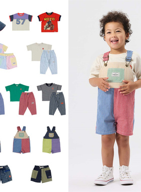 现货▲澳洲Goldie+Ace 26春夏新款男宝休闲背带裤短裤T恤套装