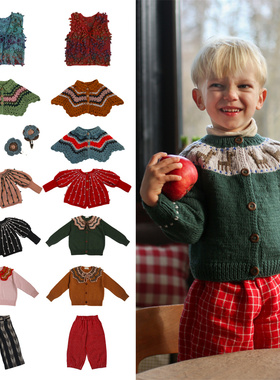 现货▲保加利亚Kalinka 25秋冬 新款男女童复古马甲针织衫裤子