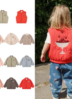 现货▲丹麦konges 26SS男童女童日常马甲外套飞行服