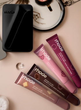 rhode唇膏正品海莉唇蜜有色口红润唇膏唇彩toast唇部ribbon镜面