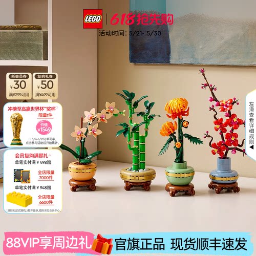 乐高10343典雅兰永生花积木
