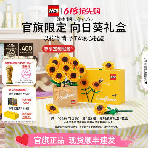 乐高40524向日葵礼盒积木摆件
