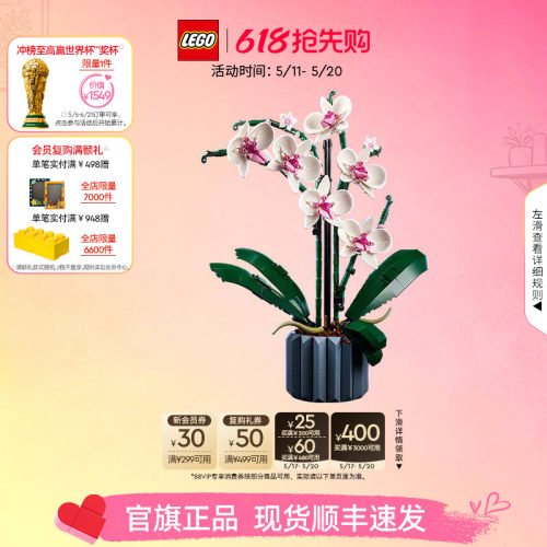 乐高10311兰花永生花积木玩具