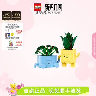 乐高官方旗舰店正品 玩具礼物摆件 10349快乐盆栽永生花积木拼装