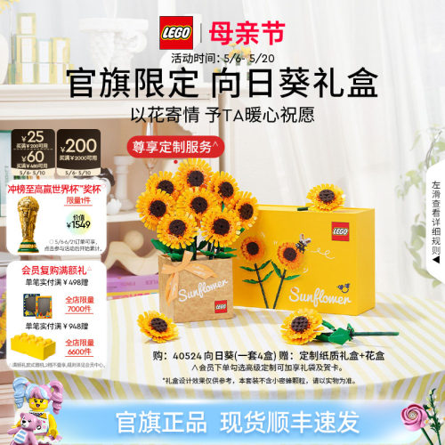 乐高40524向日葵礼盒积木摆件