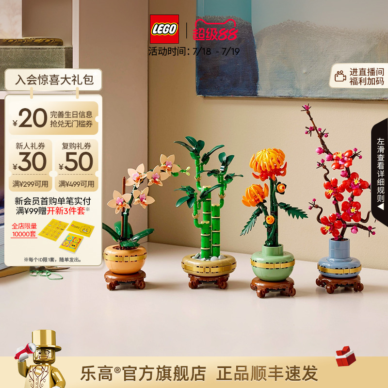 乐高10343典雅兰永生花积木