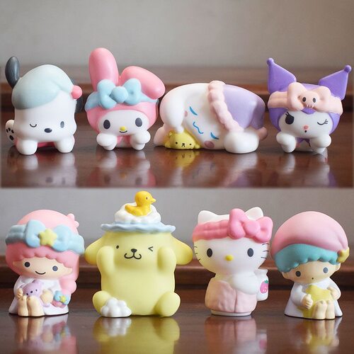 现货 万代正版 三丽鸥晚安睡眠手办摆件可爱卡通sanrio friends2