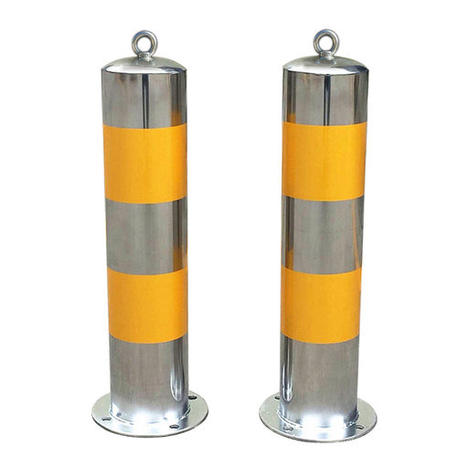 不锈钢警示柱隔离路桩可拆卸钢管警示柱道路反光柱地桩锁防撞柱