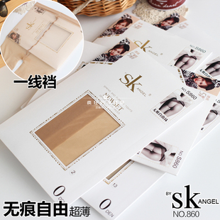 SK一线T裆无痕超薄透0D脚尖透明隐形袜女夏连袜丝裤s860满6件包邮