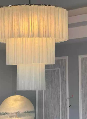 法式MURANO淡蓝色玻璃南洋中古客厅外贸玻璃别墅楼梯客厅吊灯