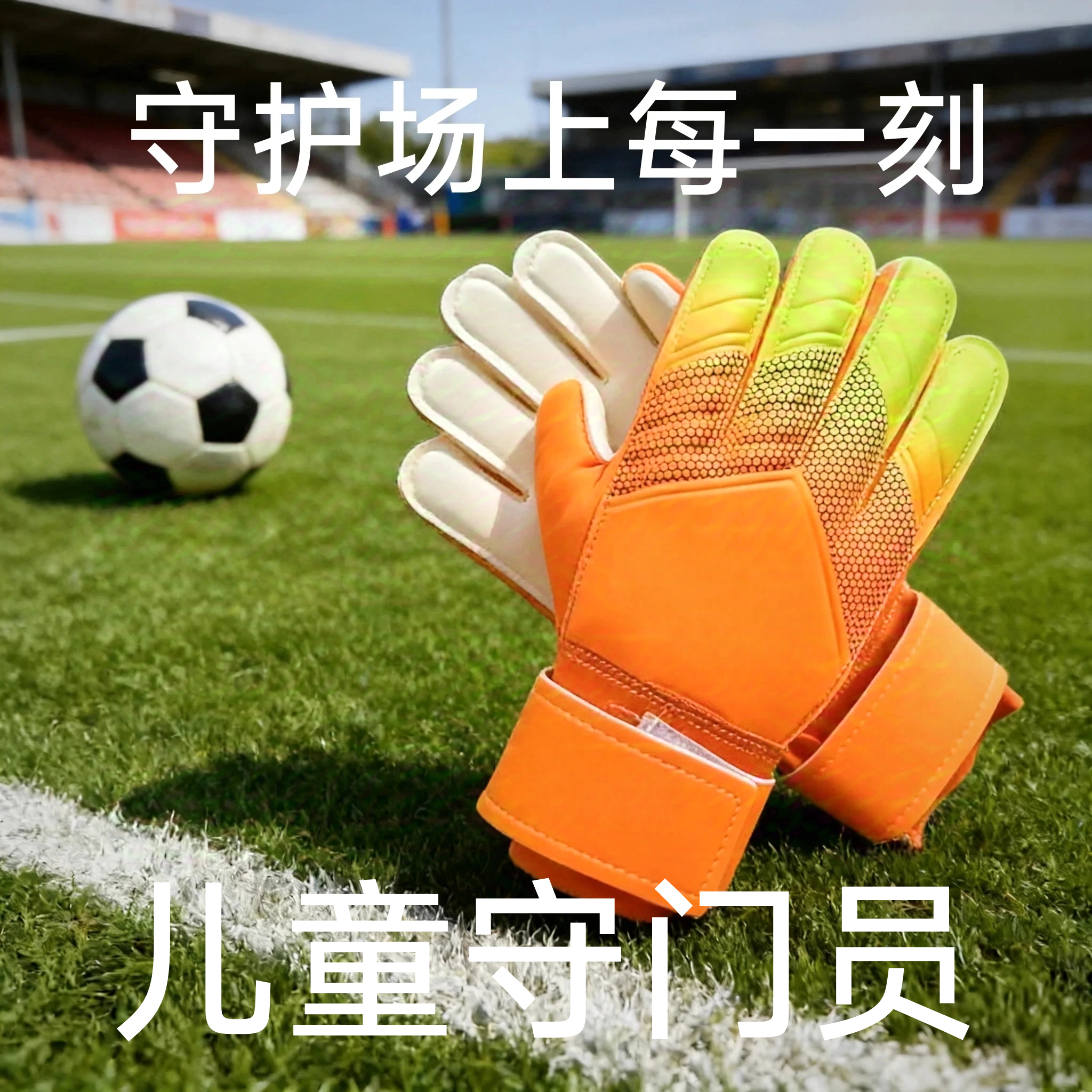 小学生足球守门员手套乳胶防滑儿童成人比赛训练门将带护指手套
