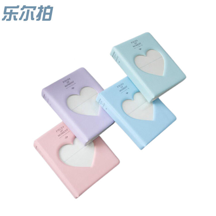 ins风拍立得3寸64枚马卡龙爱心镂空相册照片电影票收纳