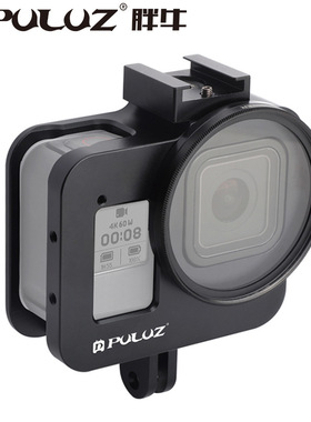 PULUZ胖牛 适用于GoPro HERO8 Black金属保护套狗笼 带UV镜头
