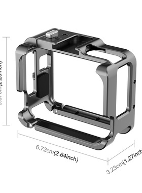 PULUZ胖牛适用Insta360GO3/3S金属兔笼相机扩展边框冷靴保护壳