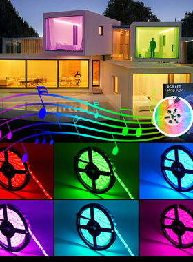 智能蓝牙led灯带5050RGB蓝牙音乐七彩氛围装饰灯44键红外遥控