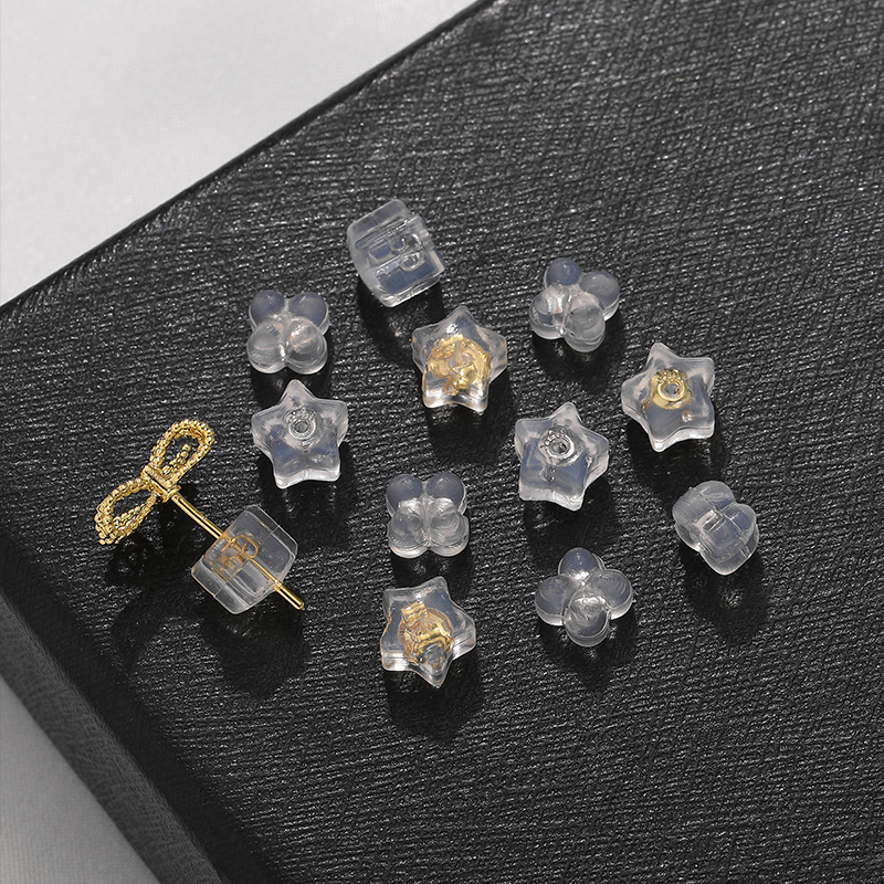 diy金色五角星四叶草硅胶耳堵