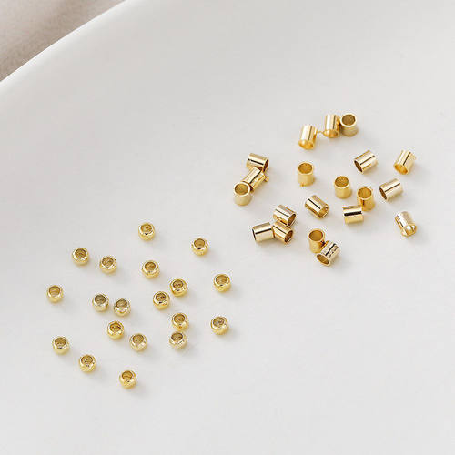 14K包金定位珠定位管diy手链材料